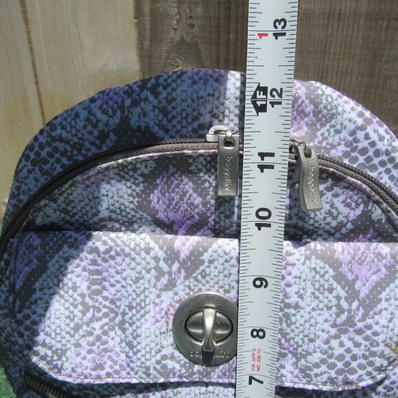 New Baggallini Blush Python Snake Skin Print Convertible Backpack Sling Bag - Picture 7 of 10